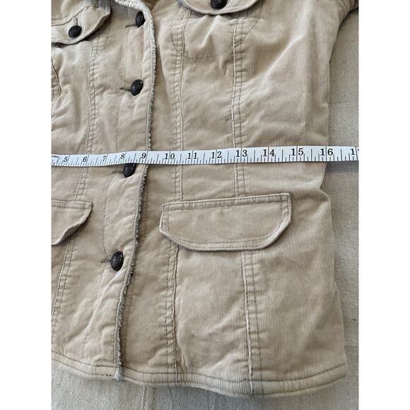 For Joseph Fortune Jacket Womens Medium Beige Corduroy Sherpa Lined Y2K Coat - Picture 14 of 16